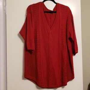 Torrid Red Crochet Sweater - 3x